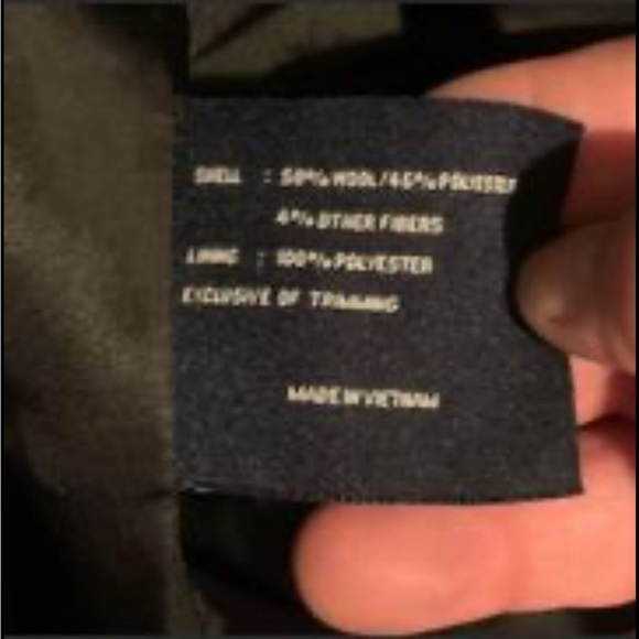 Chaps Gray Men’s Wool coat size Large - Picture 4 of 4